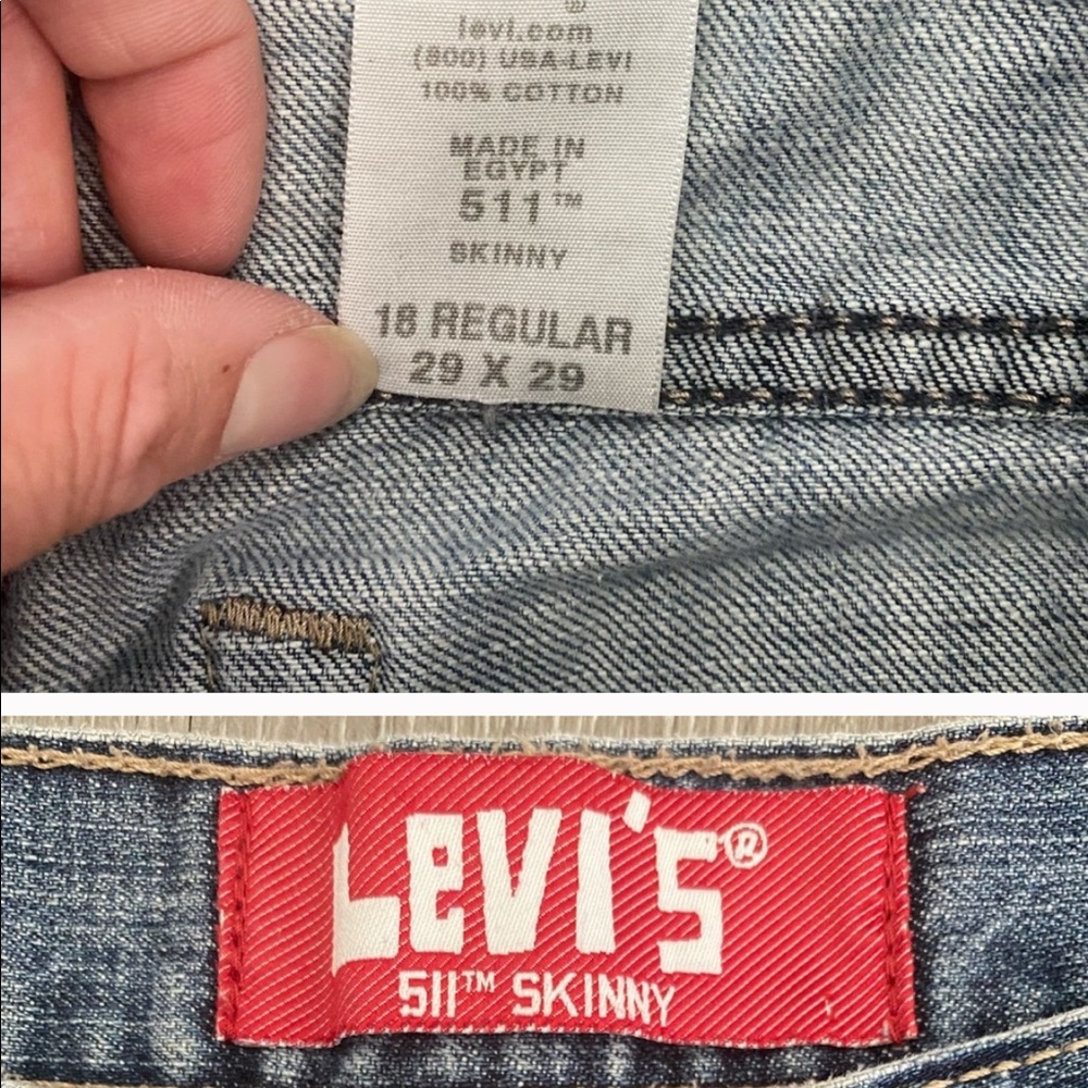 Levi’s 511 Light Blue Wash Denim Skinny Jeans